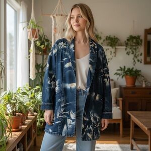Anthropologie Pilco Blair Tie-Dye Kimono Southwestern Jacket S/M NWOT